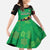 Custom St Kitts and Nevis Cricket Family Matching Off The Shoulder Long Sleeve Dress and Hawaiian Shirt Tropical Flowers Jersey