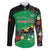Custom St Kitts and Nevis Cricket Family Matching Off Shoulder Maxi Dress and Hawaiian Shirt Tropical Flowers Jersey