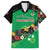 Custom St Kitts and Nevis Cricket Family Matching Puletasi and Hawaiian Shirt Tropical Flowers Jersey