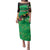 Custom St Kitts and Nevis Cricket Family Matching Puletasi and Hawaiian Shirt Tropical Flowers Jersey