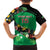 Custom St Kitts and Nevis Cricket Family Matching Short Sleeve Bodycon Dress and Hawaiian Shirt Tropical Flowers Jersey