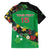Custom St Kitts and Nevis Cricket Family Matching Summer Maxi Dress and Hawaiian Shirt Tropical Flowers Jersey