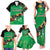 Custom St Kitts and Nevis Cricket Family Matching Tank Maxi Dress and Hawaiian Shirt Tropical Flowers Jersey