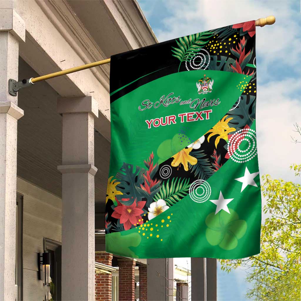 Custom St Kitts and Nevis Cricket Garden Flag Tropical Flowers Jersey