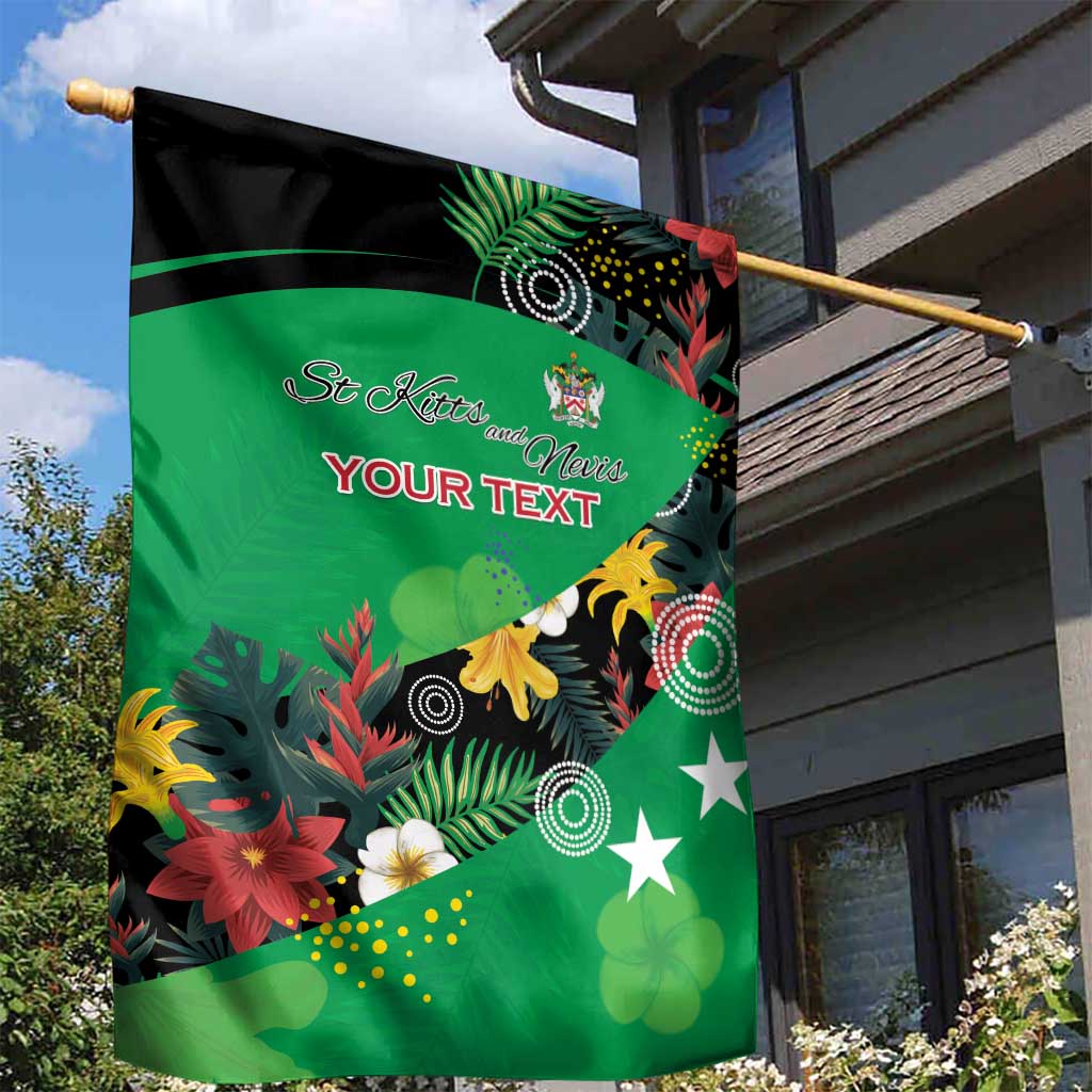 Custom St Kitts and Nevis Cricket Garden Flag Tropical Flowers Jersey