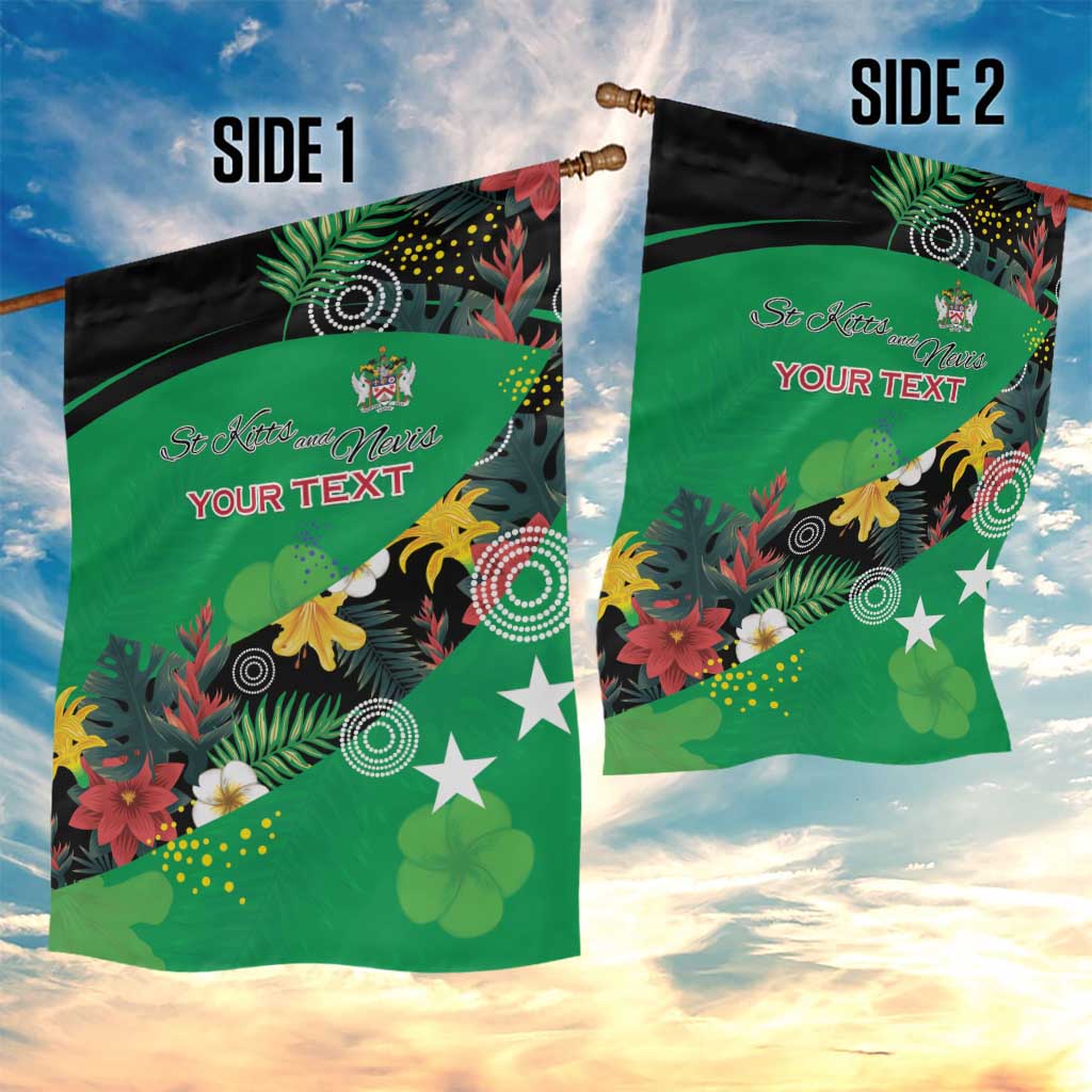 Custom St Kitts and Nevis Cricket Garden Flag Tropical Flowers Jersey