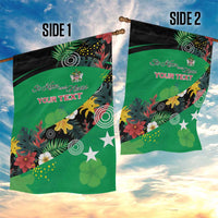 Custom St Kitts and Nevis Cricket Garden Flag Tropical Flowers Jersey