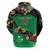 Custom St Kitts and Nevis Cricket Hoodie Tropical Flowers Jersey