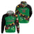 Custom St Kitts and Nevis Cricket Hoodie Tropical Flowers Jersey