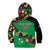 Custom St Kitts and Nevis Cricket Kid Hoodie Tropical Flowers Jersey