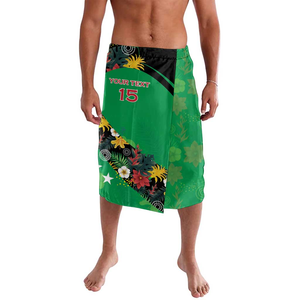 Custom St Kitts and Nevis Cricket Lavalava Tropical Flowers Jersey