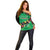 Custom St Kitts and Nevis Cricket Off Shoulder Sweater Tropical Flowers Jersey