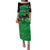 Custom St Kitts and Nevis Cricket Puletasi Tropical Flowers Jersey