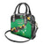 Custom St Kitts and Nevis Cricket Shoulder Handbag Tropical Flowers Jersey