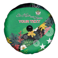 Custom St Kitts and Nevis Cricket Spare Tire Cover Tropical Flowers Jersey