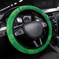 St Kitts and Nevis Cricket Steering Wheel Cover Tropical Flowers Jersey
