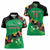 Custom St Kitts and Nevis Cricket Women Polo Shirt Tropical Flowers Jersey