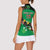 Custom St Kitts and Nevis Cricket Women Sleeveless Polo Shirt Tropical Flowers Jersey