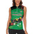 Custom St Kitts and Nevis Cricket Women Sleeveless Polo Shirt Tropical Flowers Jersey