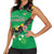 Custom St Kitts and Nevis Cricket Women Sleeveless Polo Shirt Tropical Flowers Jersey