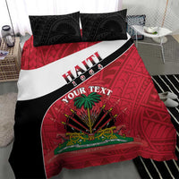 Personalized Haiti Bedding Set Flag 1964 Coat Of Arms - Polynesian Style - Wonder Print Shop