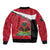 Personalized Haiti Bomber Jacket Flag 1964 Coat Of Arms - Polynesian Style - Wonder Print Shop