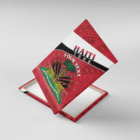 Personalized Haiti Canvas Wall Art Flag 1964 Coat Of Arms - Polynesian Style - Wonder Print Shop