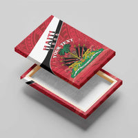 Personalized Haiti Canvas Wall Art Flag 1964 Coat Of Arms - Polynesian Style - Wonder Print Shop