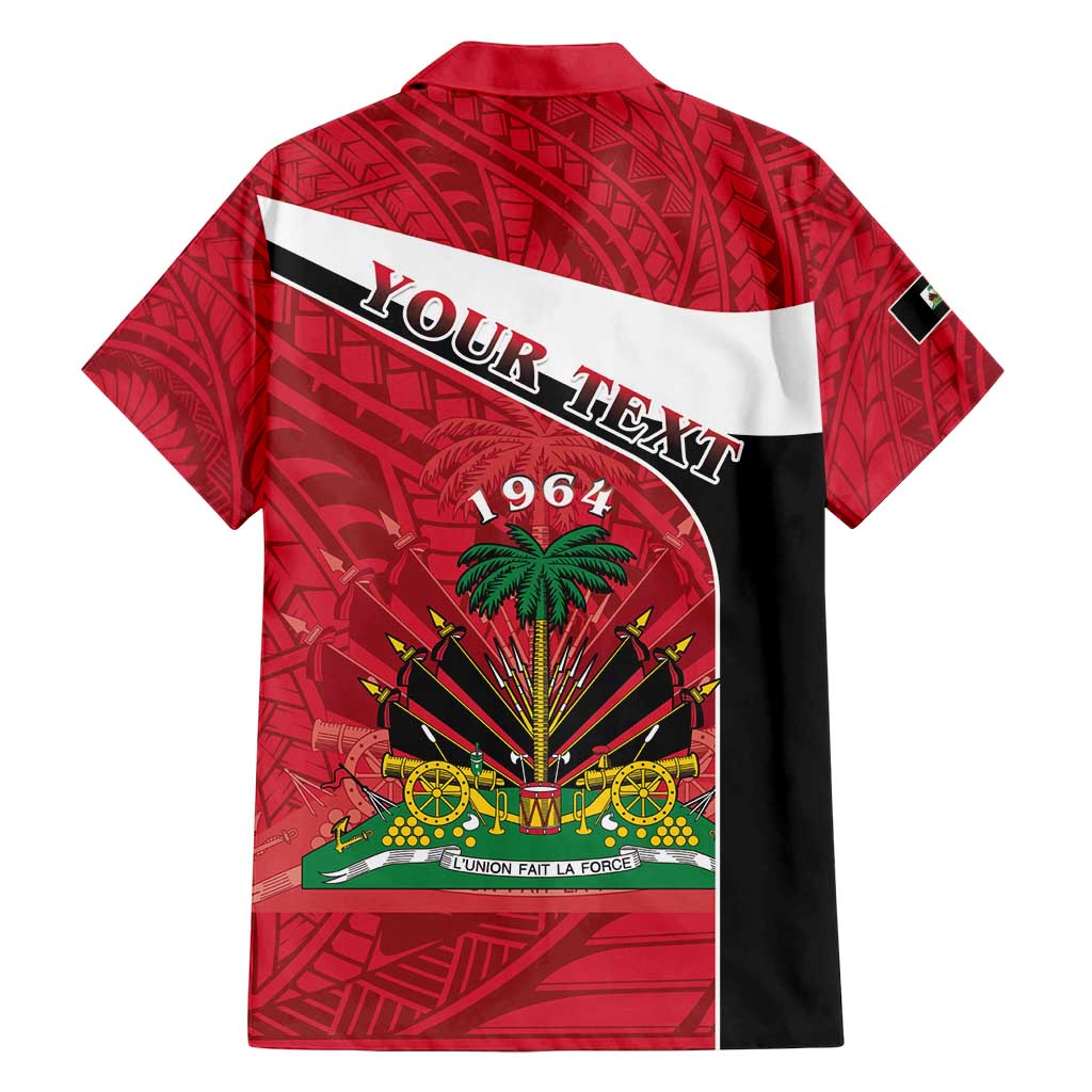 Personalized Haiti Family Matching Long Sleeve Bodycon Dress and Hawaiian Shirt Flag 1964 Coat Of Arms - Polynesian Style - Wonder Print Shop