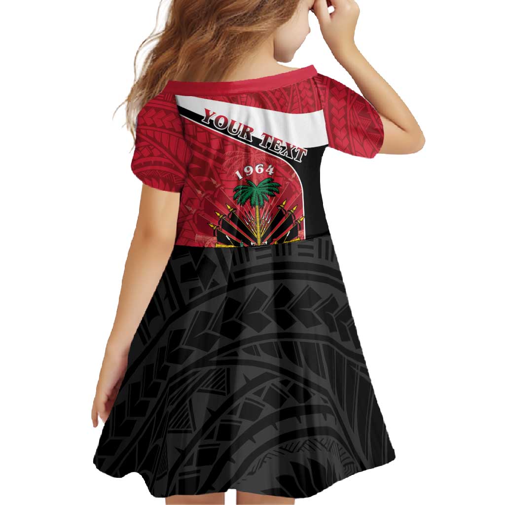 Personalized Haiti Family Matching Off Shoulder Maxi Dress and Hawaiian Shirt Flag 1964 Coat Of Arms - Polynesian Style - Wonder Print Shop