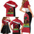 Personalized Haiti Family Matching Short Sleeve Bodycon Dress and Hawaiian Shirt Flag 1964 Coat Of Arms - Polynesian Style - Wonder Print Shop