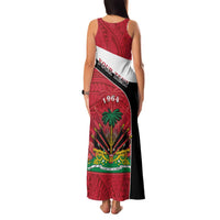 Personalized Haiti Family Matching Tank Maxi Dress and Hawaiian Shirt Flag 1964 Coat Of Arms - Polynesian Style - Wonder Print Shop