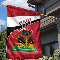 Personalized Haiti Garden Flag Flag 1964 Coat Of Arms - Polynesian Style - Wonder Print Shop