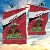 Personalized Haiti Garden Flag Flag 1964 Coat Of Arms - Polynesian Style - Wonder Print Shop