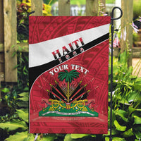 Personalized Haiti Garden Flag Flag 1964 Coat Of Arms - Polynesian Style - Wonder Print Shop