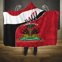 Personalized Haiti Hooded Blanket Flag 1964 Coat Of Arms - Polynesian Style