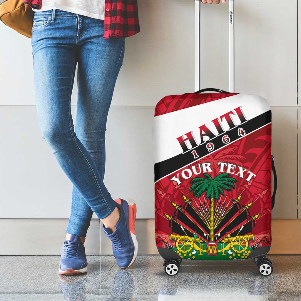 Personalized Haiti Luggage Cover Flag 1964 Coat Of Arms - Polynesian Style - Wonder Print Shop