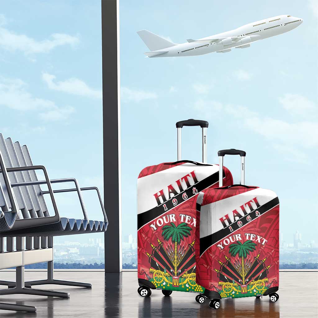 Personalized Haiti Luggage Cover Flag 1964 Coat Of Arms - Polynesian Style - Wonder Print Shop