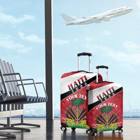Personalized Haiti Luggage Cover Flag 1964 Coat Of Arms - Polynesian Style - Wonder Print Shop
