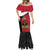 Personalized Haiti Mermaid Dress Flag 1964 Coat Of Arms - Polynesian Style - Wonder Print Shop