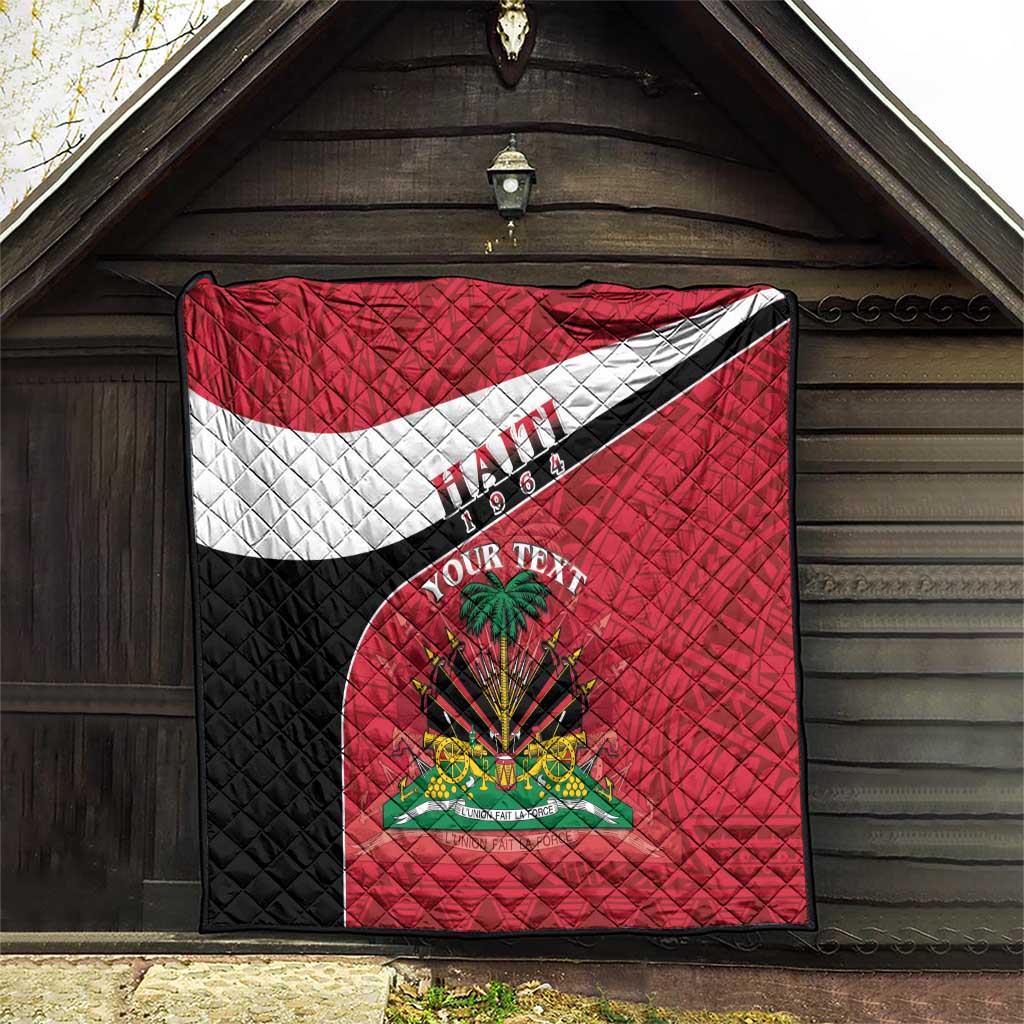 Personalized Haiti Quilt Flag 1964 Coat Of Arms - Polynesian Style - Wonder Print Shop