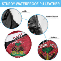 Personalized Haiti Spare Tire Cover Flag 1964 Coat Of Arms - Polynesian Style - Wonder Print Shop