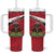 Personalized Haiti Tumbler With Handle Flag 1964 Coat Of Arms - Polynesian Style - Wonder Print Shop