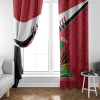 Personalized Haiti Window Curtain Flag 1964 Coat Of Arms - Polynesian Style - Wonder Print Shop