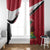Personalized Haiti Window Curtain Flag 1964 Coat Of Arms - Polynesian Style - Wonder Print Shop