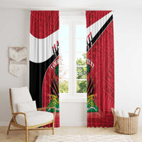 Personalized Haiti Window Curtain Flag 1964 Coat Of Arms - Polynesian Style - Wonder Print Shop