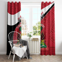 Personalized Haiti Window Curtain Flag 1964 Coat Of Arms - Polynesian Style - Wonder Print Shop