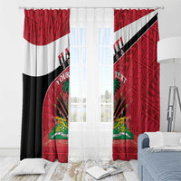Personalized Haiti Window Curtain Flag 1964 Coat Of Arms - Polynesian Style - Wonder Print Shop