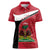 Personalized Haiti Women Polo Shirt Flag 1964 Coat Of Arms - Polynesian Style - Wonder Print Shop
