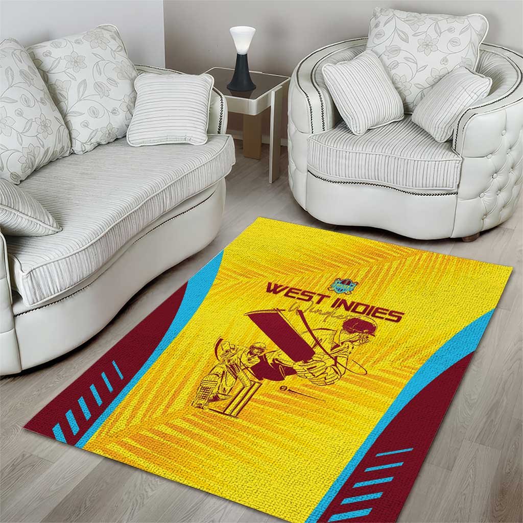 West Indies Cricket Area Rug Go Windies Go - Wonder Print Shop